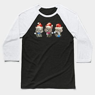 Kittens With Santa Hats Shirt Baseball T-Shirt